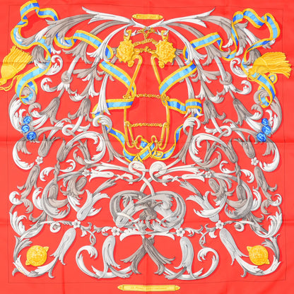 Hermes Silk Le Mors A La Conétable Scarf 90 1 of 6