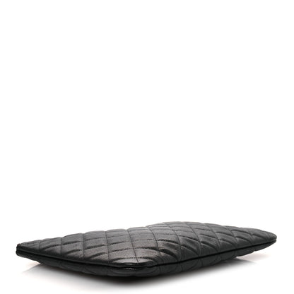 Chanel Caviar Quilted Medium Cosmetic Case Black 4 of 11