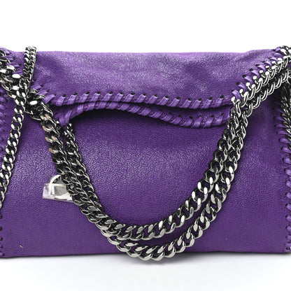 Stella McCartney Shaggy Deer Mini Falabella Fold Over Tote Bright Purple 7 of 9