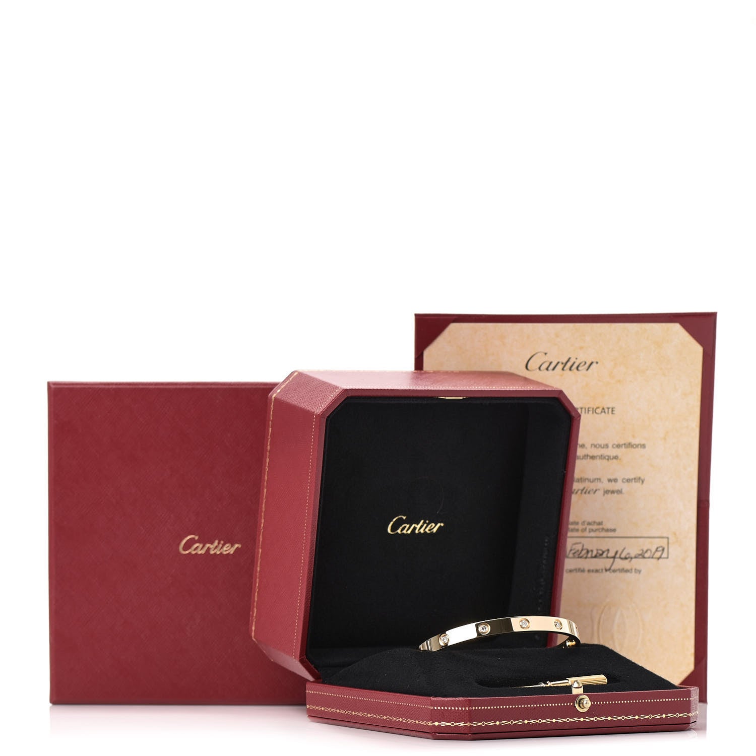 Cartier 18K Yellow Gold 10 Diamond LOVE Bracelet 19 6 of 6