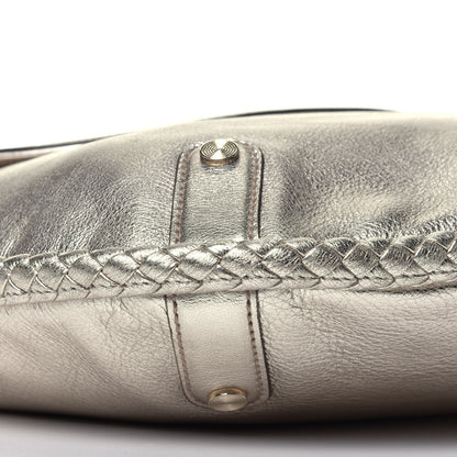 Gucci Metallic Calfskin Medium Britt Tassel Shoulder Bag Platinum 8 of 9
