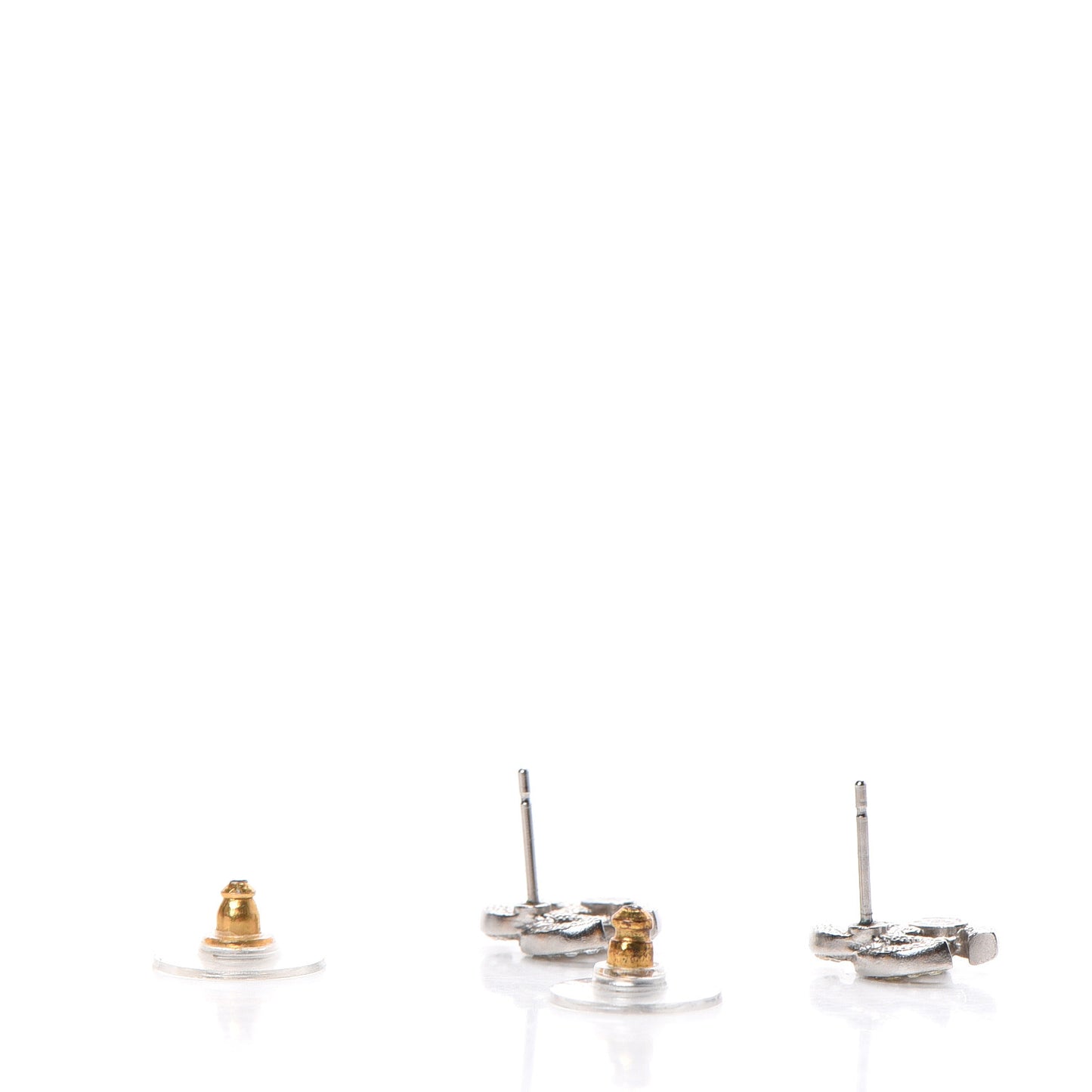 Crystal Mini CC Earrings Silver