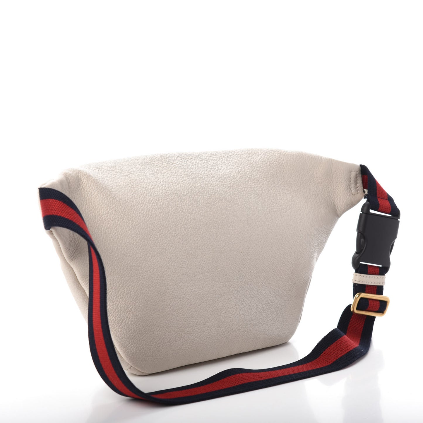 Grained Calfskin Logo Belt Bag White