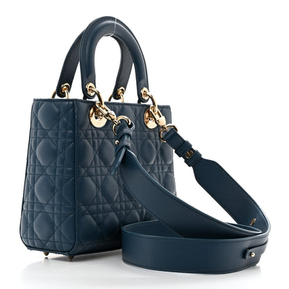 Christian Dior Lambskin Cannage Small My ABCDior My Lady Dior Deep Ocean 3 of 14