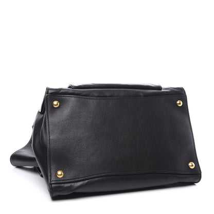 Prada City Calf Front Pocket Tote Black 3 of 9