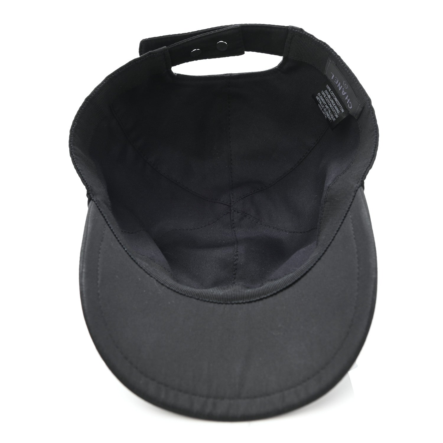 Chanel Cotton CC Cap Hat Black 7 of 9