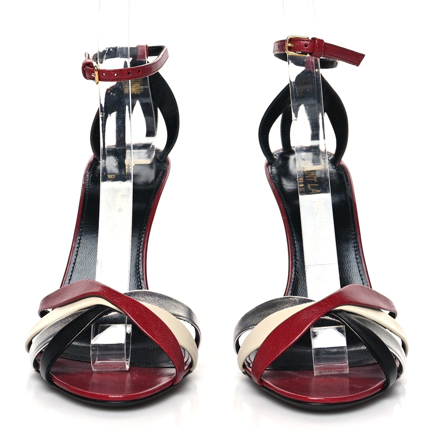 Calfskin Kristen 95 Sandal Heels 36 Red Multicolor