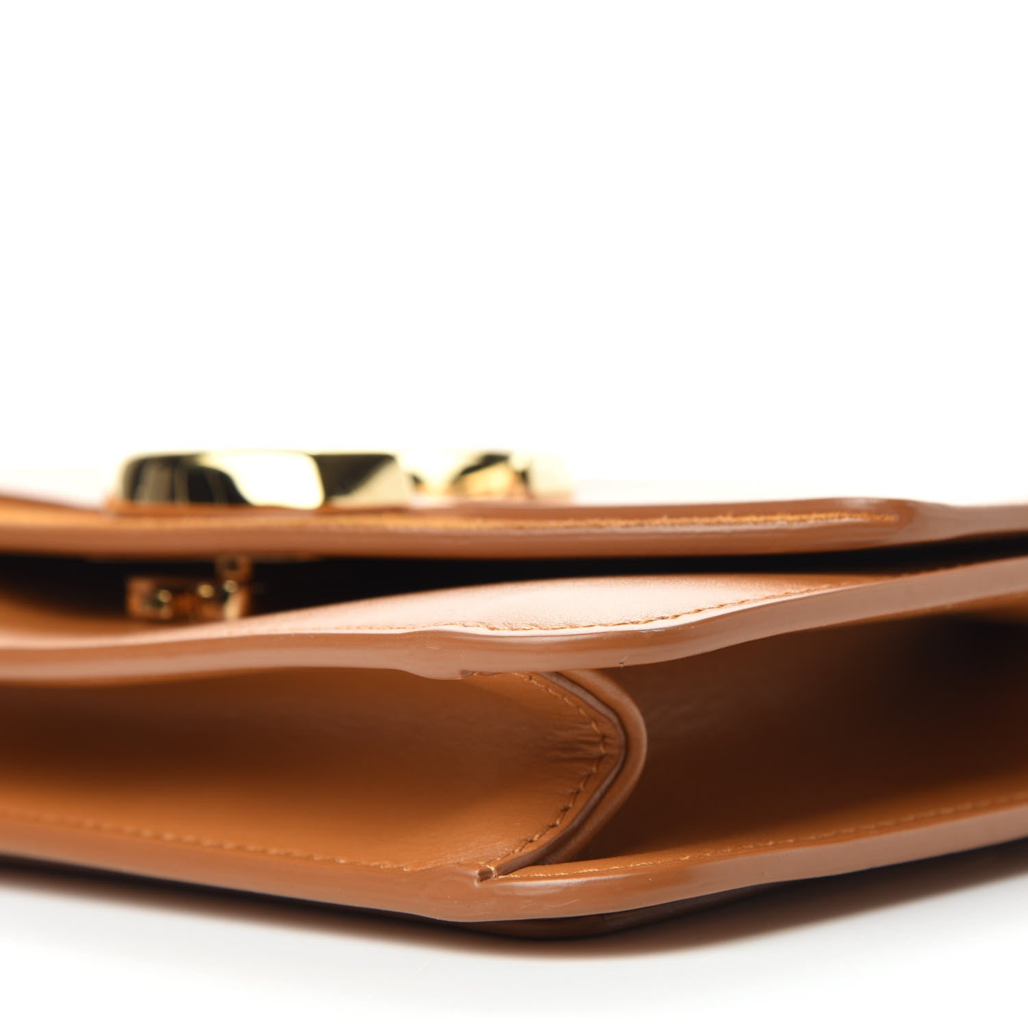 Chloe Calfskin Suede C Clutch With Chain Autumnal Brown 7 of 10