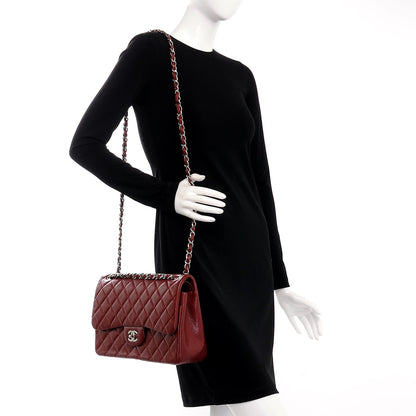 Chanel Caviar Quilted Jumbo Double Flap Burgundy 2 of 10