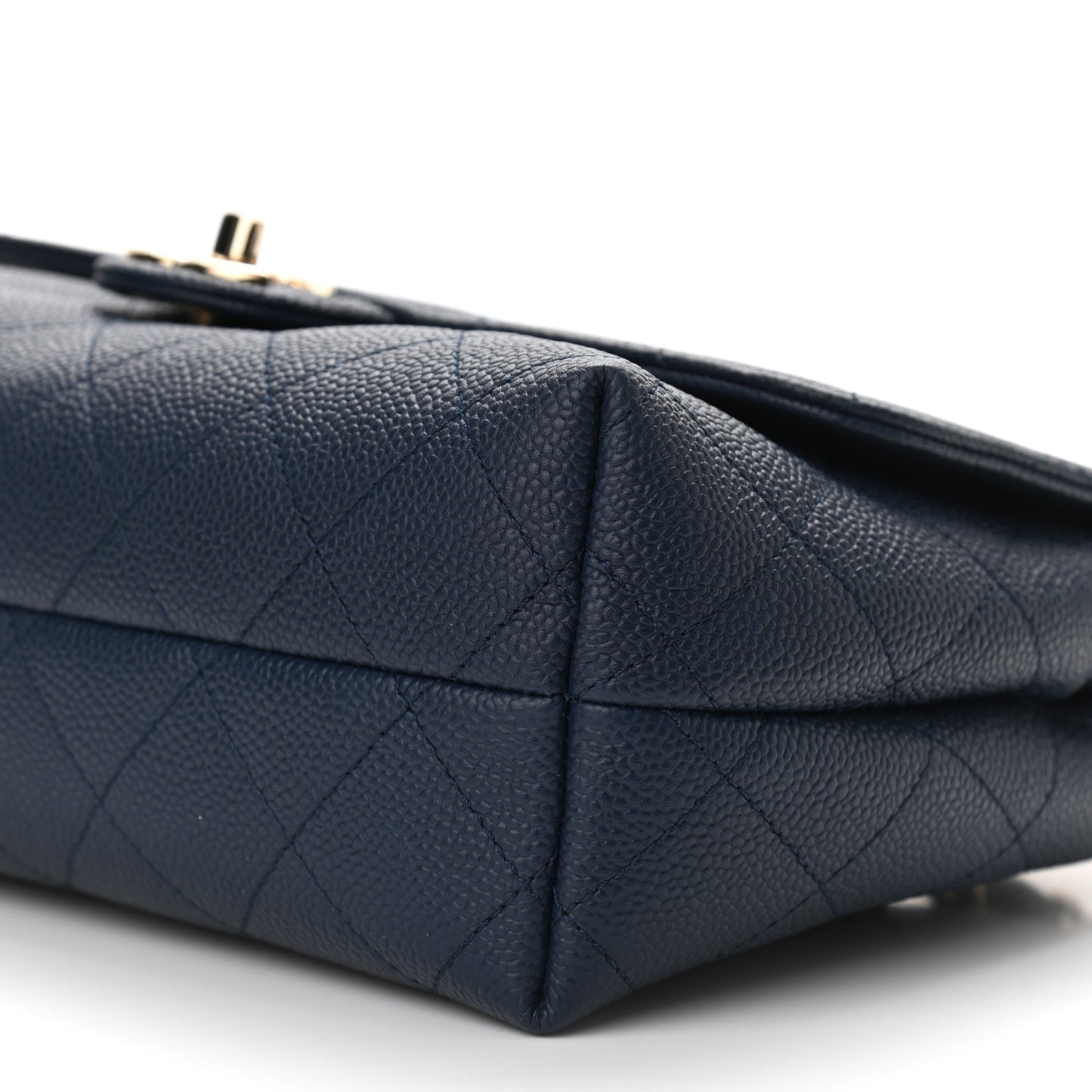 Caviar Quilted City Walk Flap Navy Blue