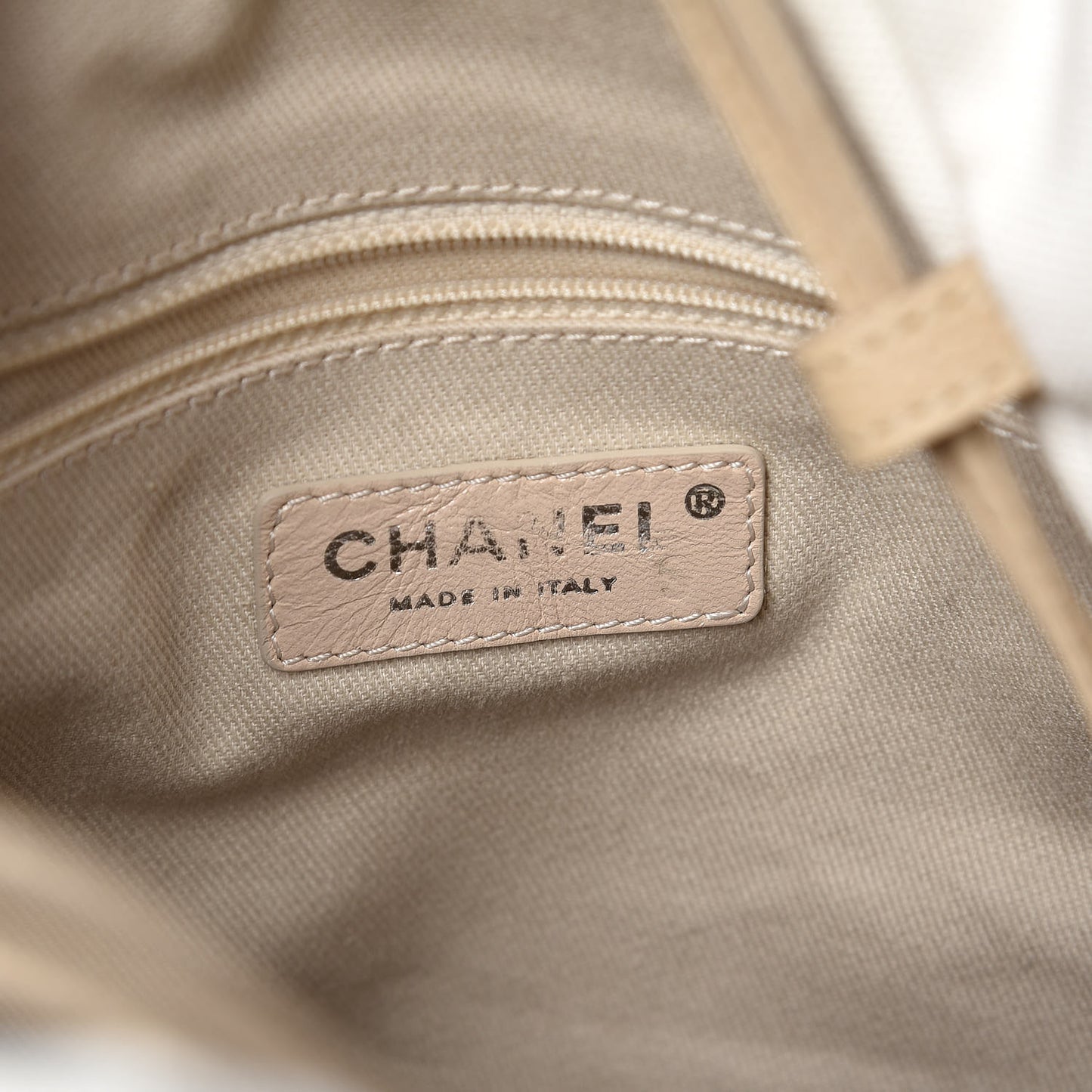 Woven Straw Tote Beige