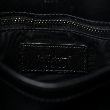 Saint Laurent Calfskin Y Quilted Monogram Toy Loulou Crossbody Bag Black 7 of 14