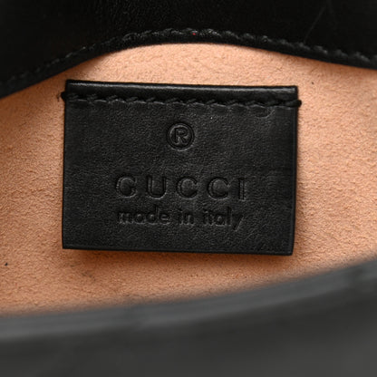 Gucci Calfskin Matelasse Super Mini GG Marmont Shoulder Bag Black 6 of 15