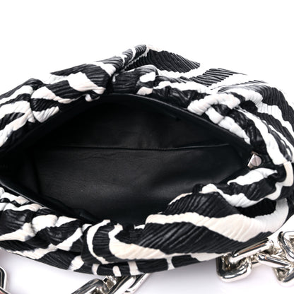 Bottega Veneta Nappa Zebra Print The Pouch Chain White Black 5 of 14