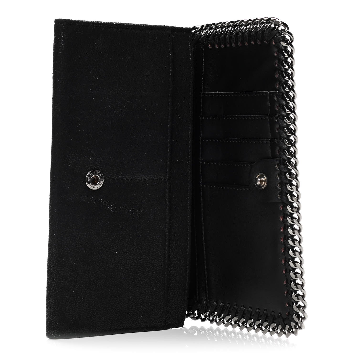 Stella McCartney Shaggy Deer Falabella Flap Wallet Black 4 of 5