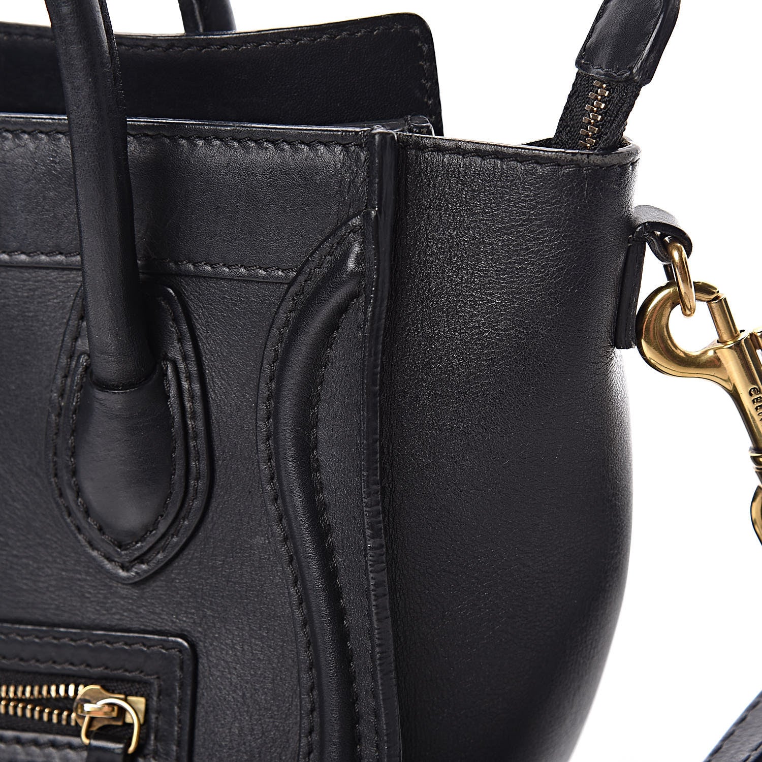 Celine Smooth Calfskin Nano Luggage Black 12 of 24