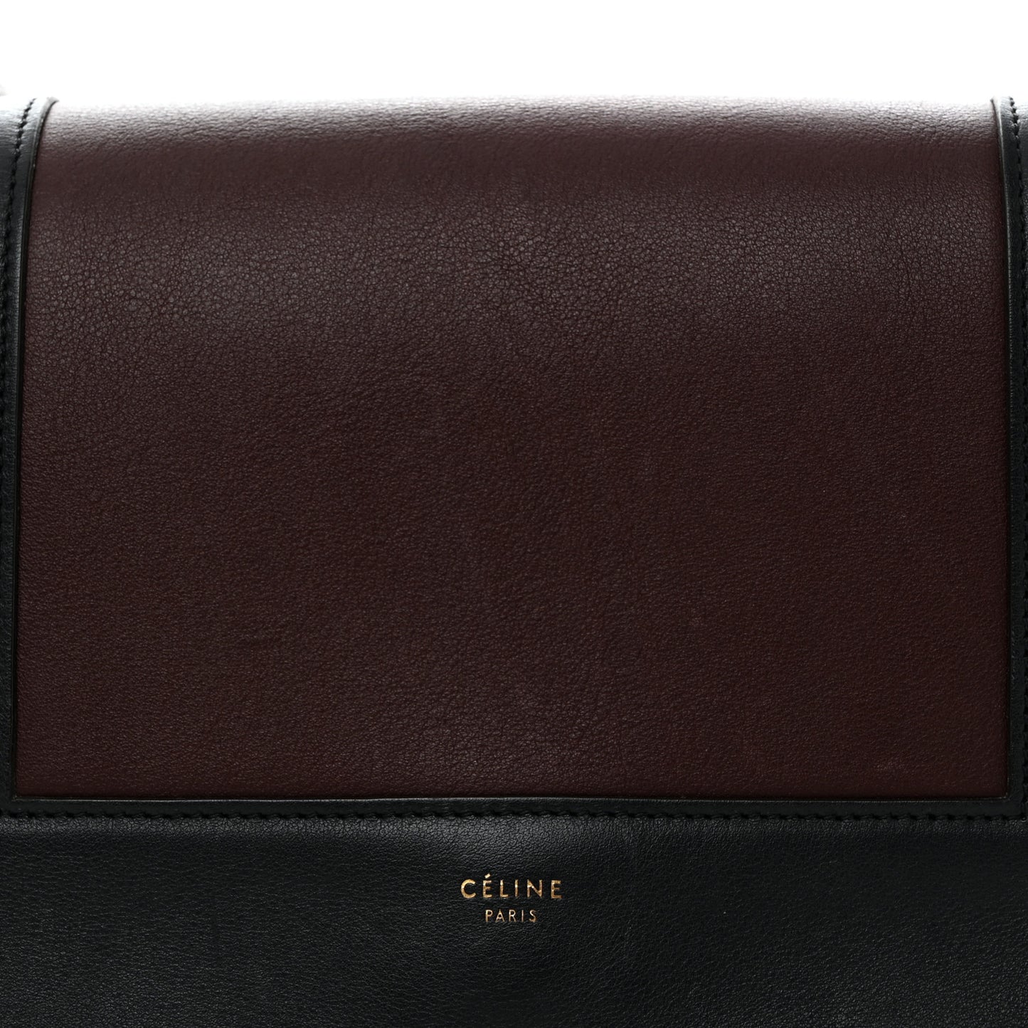 Shiny Smooth Calfskin Medium Frame Shoulder Bag Steel Blue Plum