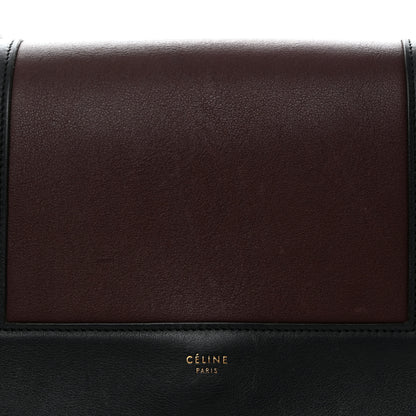 Celine Shiny Smooth Calfskin Medium Frame Shoulder Bag Steel Blue Plum 9 of 12