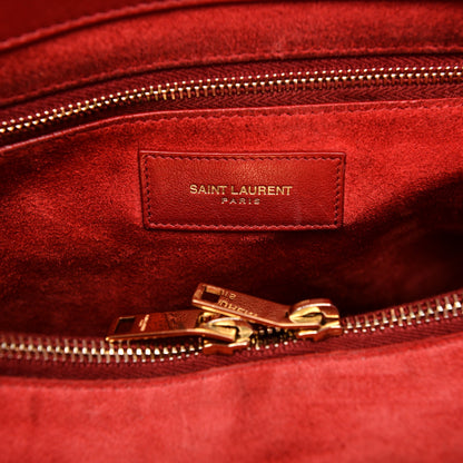 Saint Laurent Calfskin Large Sac de Jour Carryall Red 6 of 11
