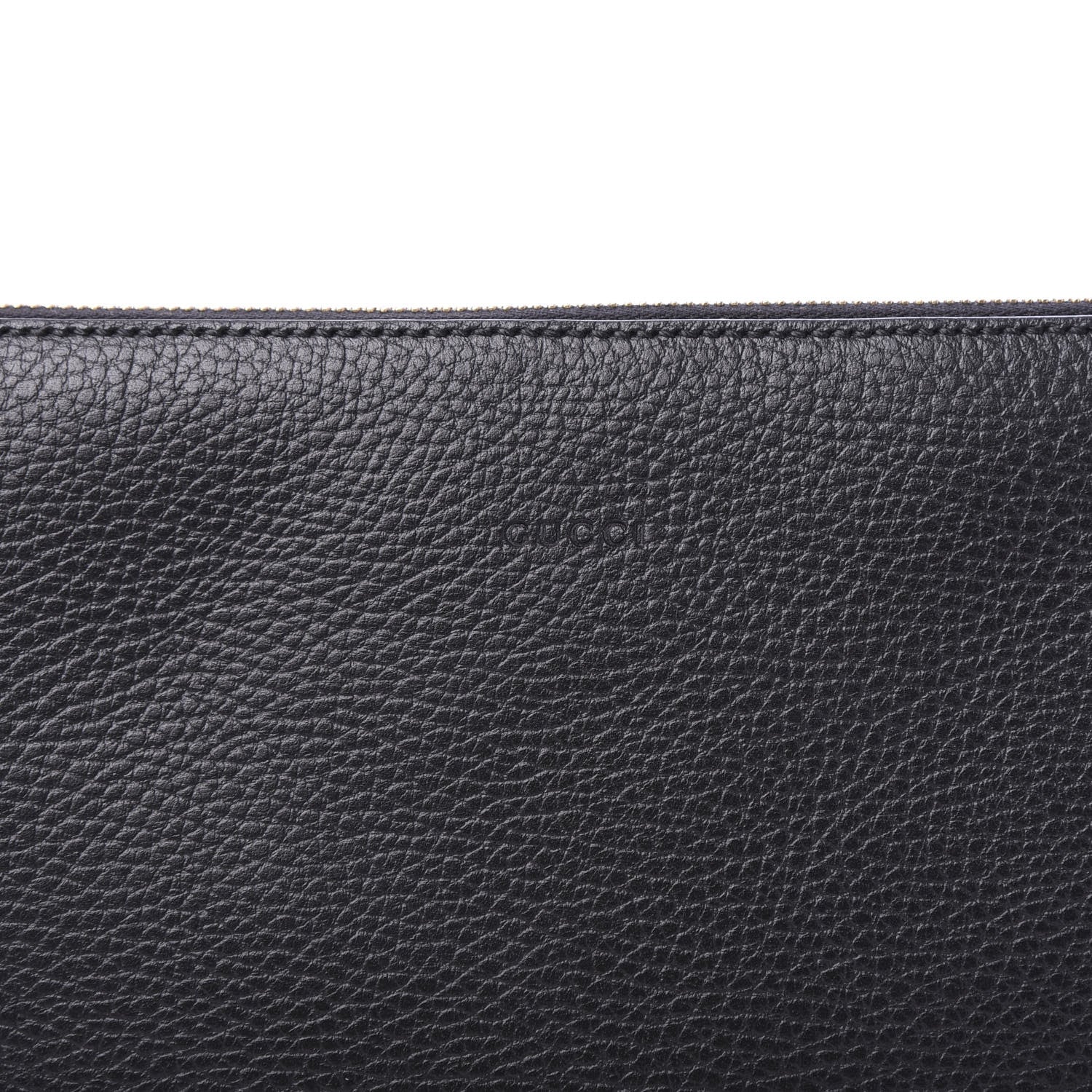 Gucci Pebbled Calfskin Large Bamboo Clutch Black 11 of 11