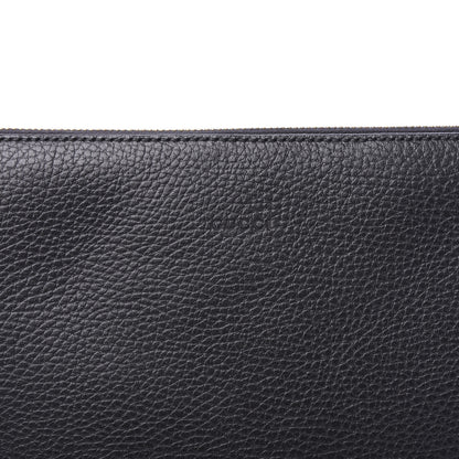Gucci Pebbled Calfskin Large Bamboo Clutch Black 11 of 11