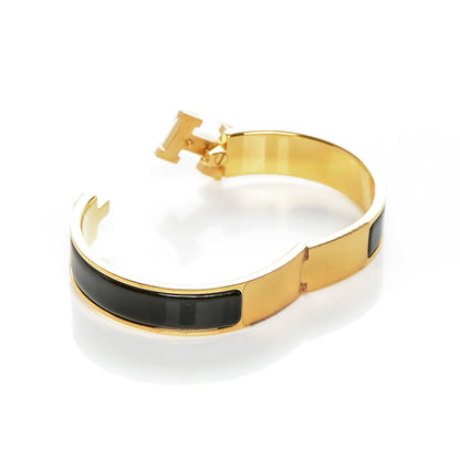 Hermes Enamel Narrow Clic Clac H Bracelet PM Black 3 of 4