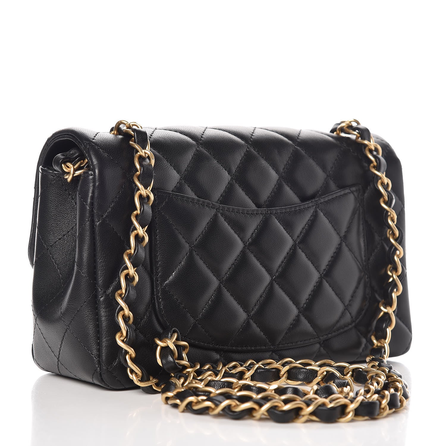 Chanel Lambskin Quilted Mini Rectangular Flap Black 3 of 10