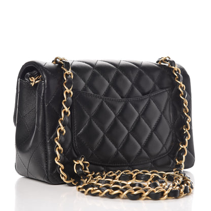 Chanel Lambskin Quilted Mini Rectangular Flap Black 3 of 10