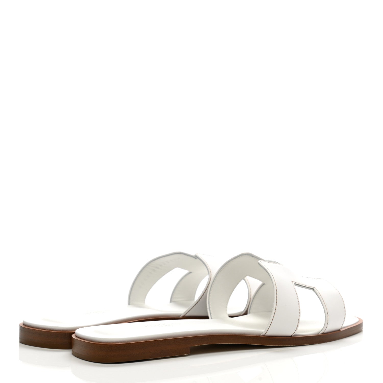 Hermes Box Calfskin Oran Sandals 39.5 White 4 of 9