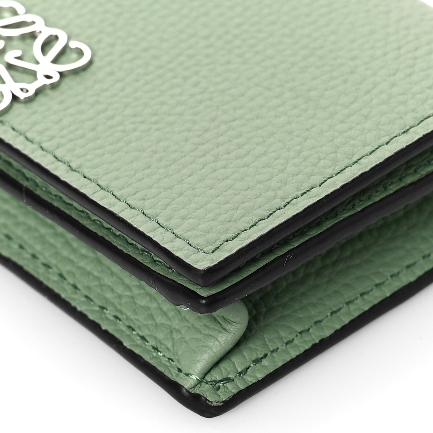 Loewe Pebble Grain Calfskin Anagram Business Cardholder Rosemary 8 of 8