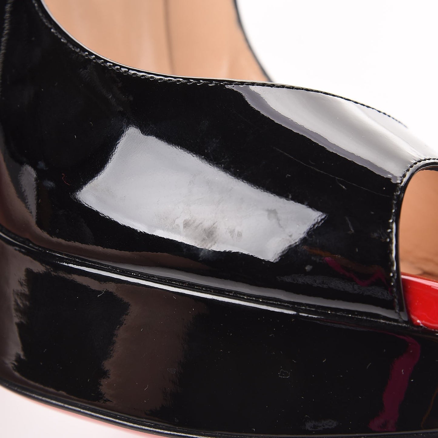 Patent Lady Peep 150 Pumps 39 Black Red