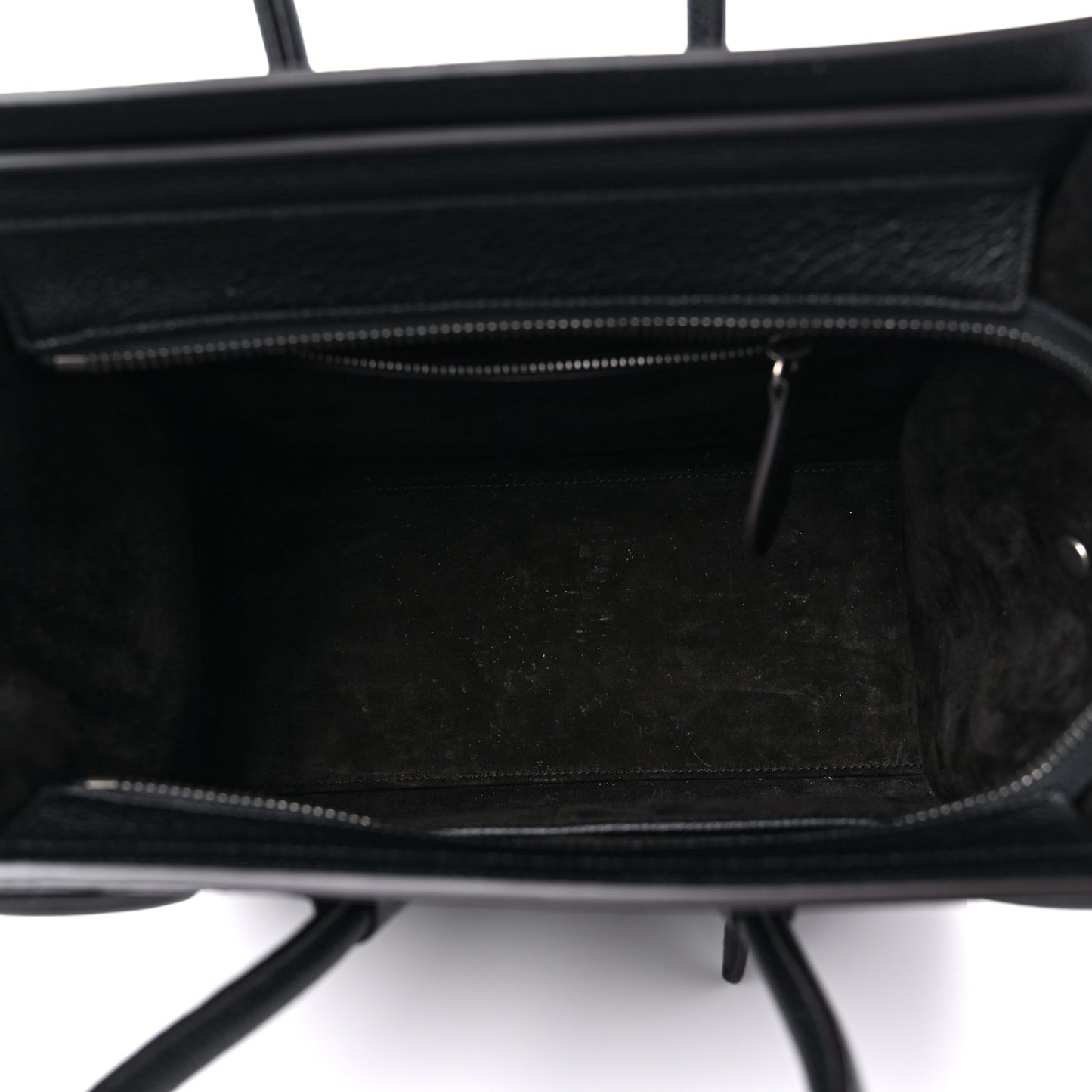 Drummed Calfskin Micro Luggage Black