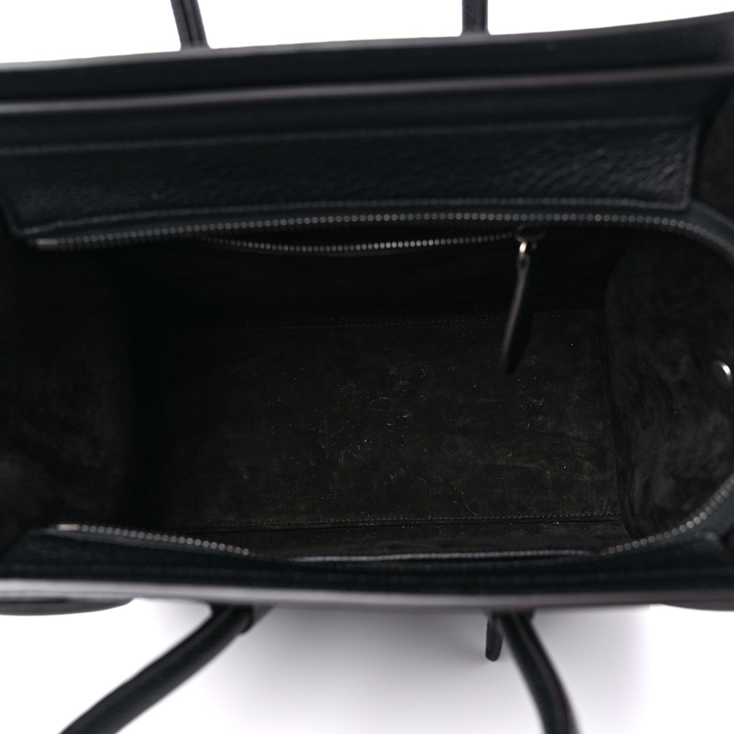 Celine Drummed Calfskin Micro Luggage Black 5 of 10