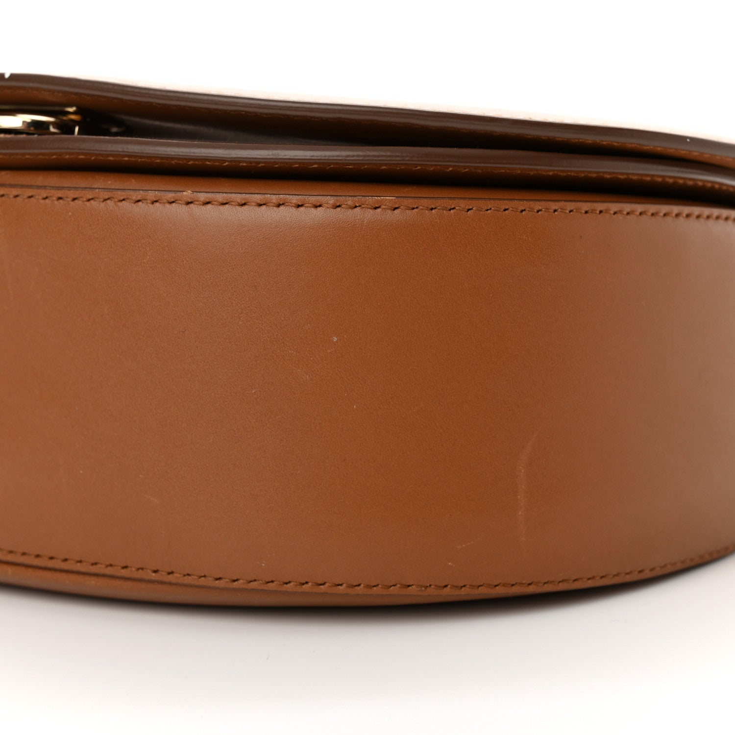 Salvatore Ferragamo Calfskin Large Vela Flap Bag Brown 10 of 12