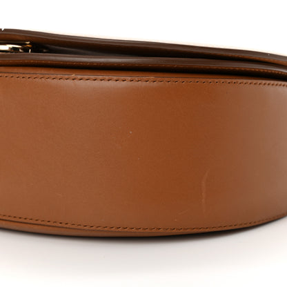 Salvatore Ferragamo Calfskin Large Vela Flap Bag Brown 10 of 12