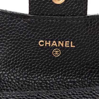 Chanel Caviar Quilted Flap Card Holder Wallet Black 5 of 8