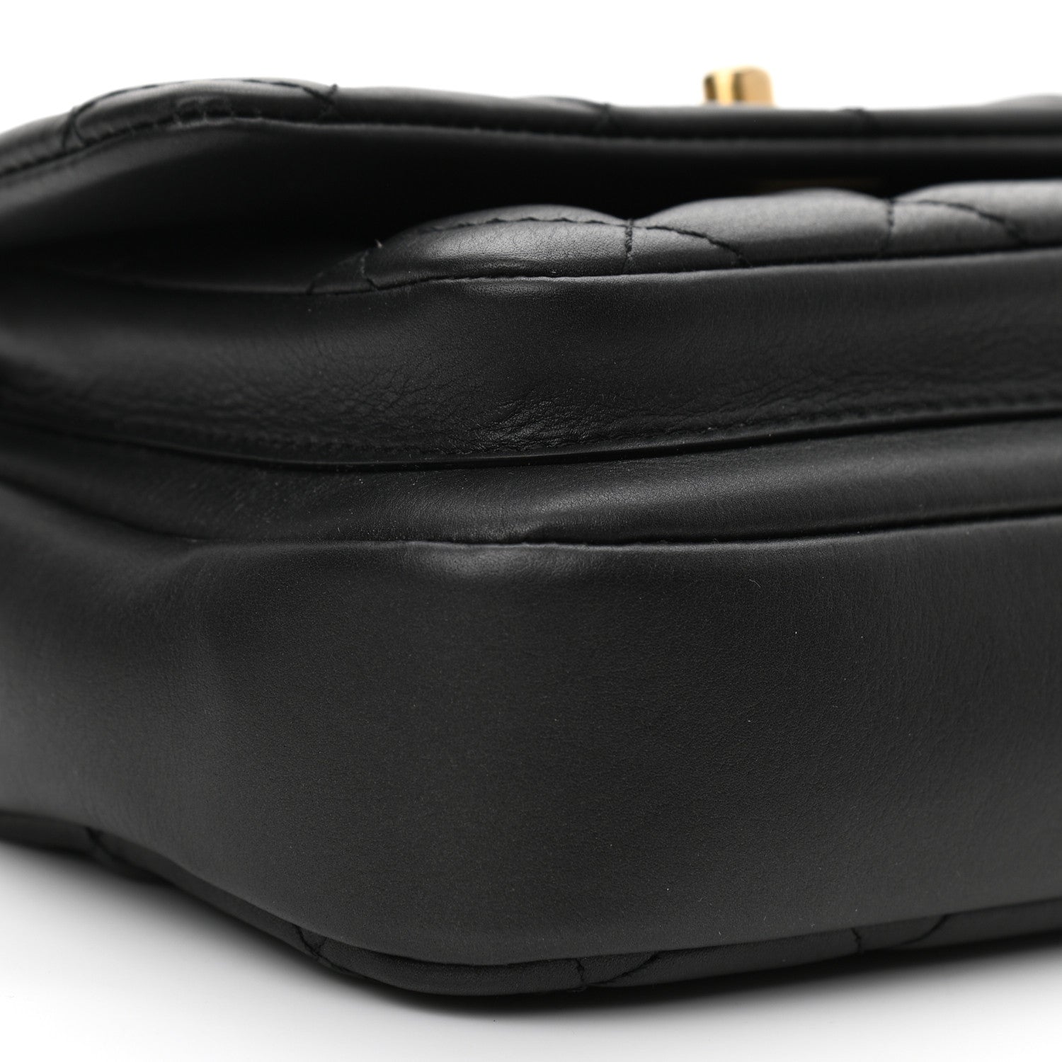 Chanel Calfskin Quilted Top Handle Flap Black 9 of 11