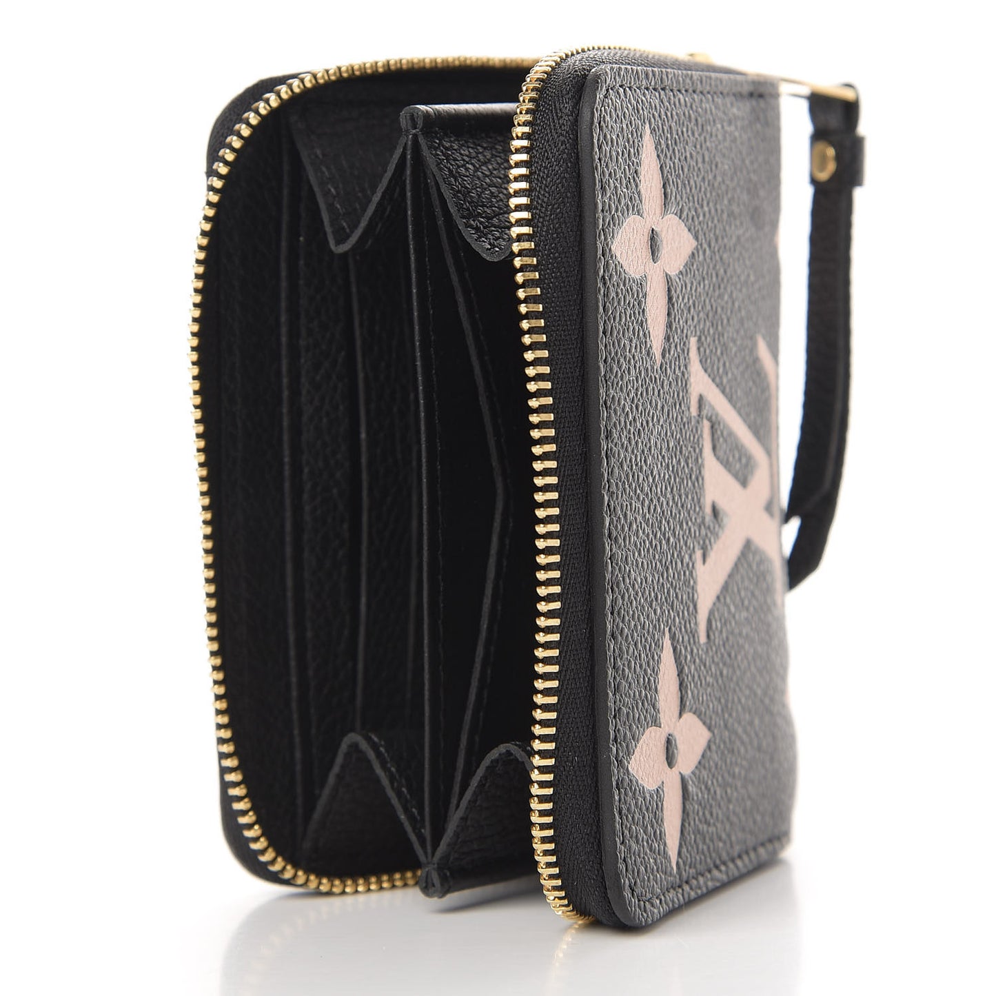 Empreinte Monogram Giant Zippy Coin Purse Black Beige