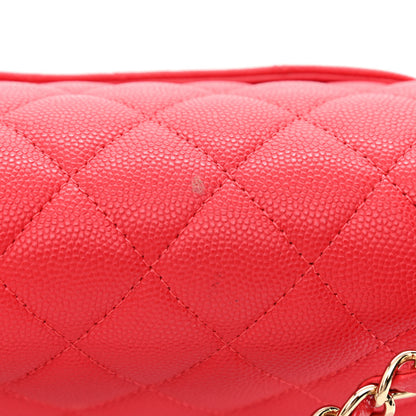 Chanel Caviar Quilted Medium Double Flap Red 11 of 12
