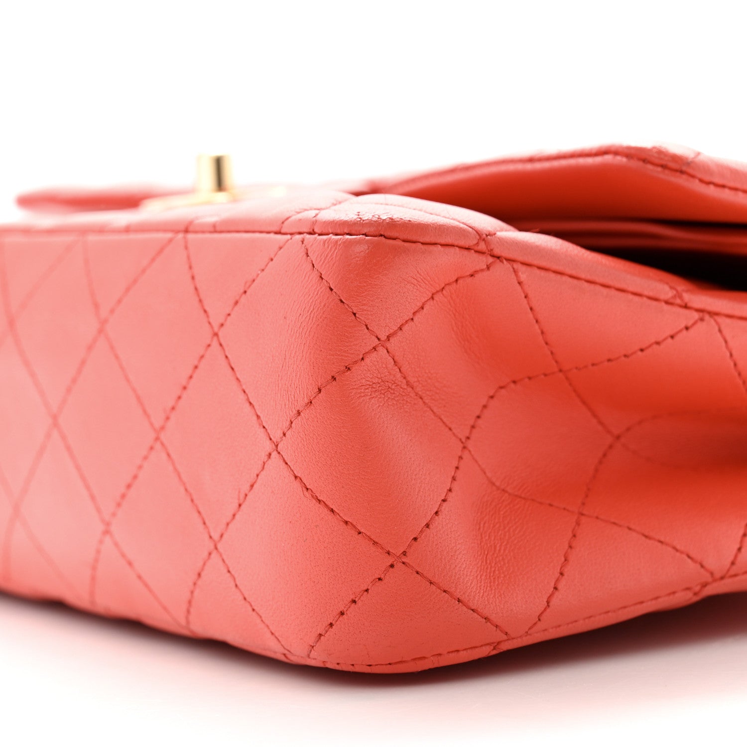 Chanel Lambskin Quilted Medium Double Flap Red 10 of 12
