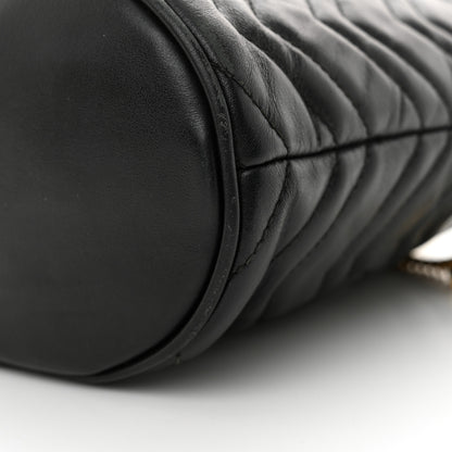 Gucci Calfskin Matelasse Mini GG Marmont 2.0 Bucket Bag Black 11 of 13