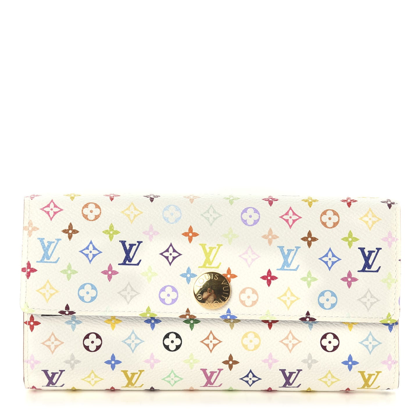 Monogram Multicolor Sarah Wallet White Anie