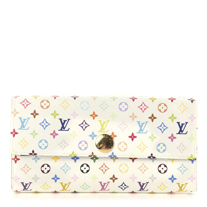 Louis Vuitton Monogram Multicolor Sarah Wallet White Anie 1 of 5