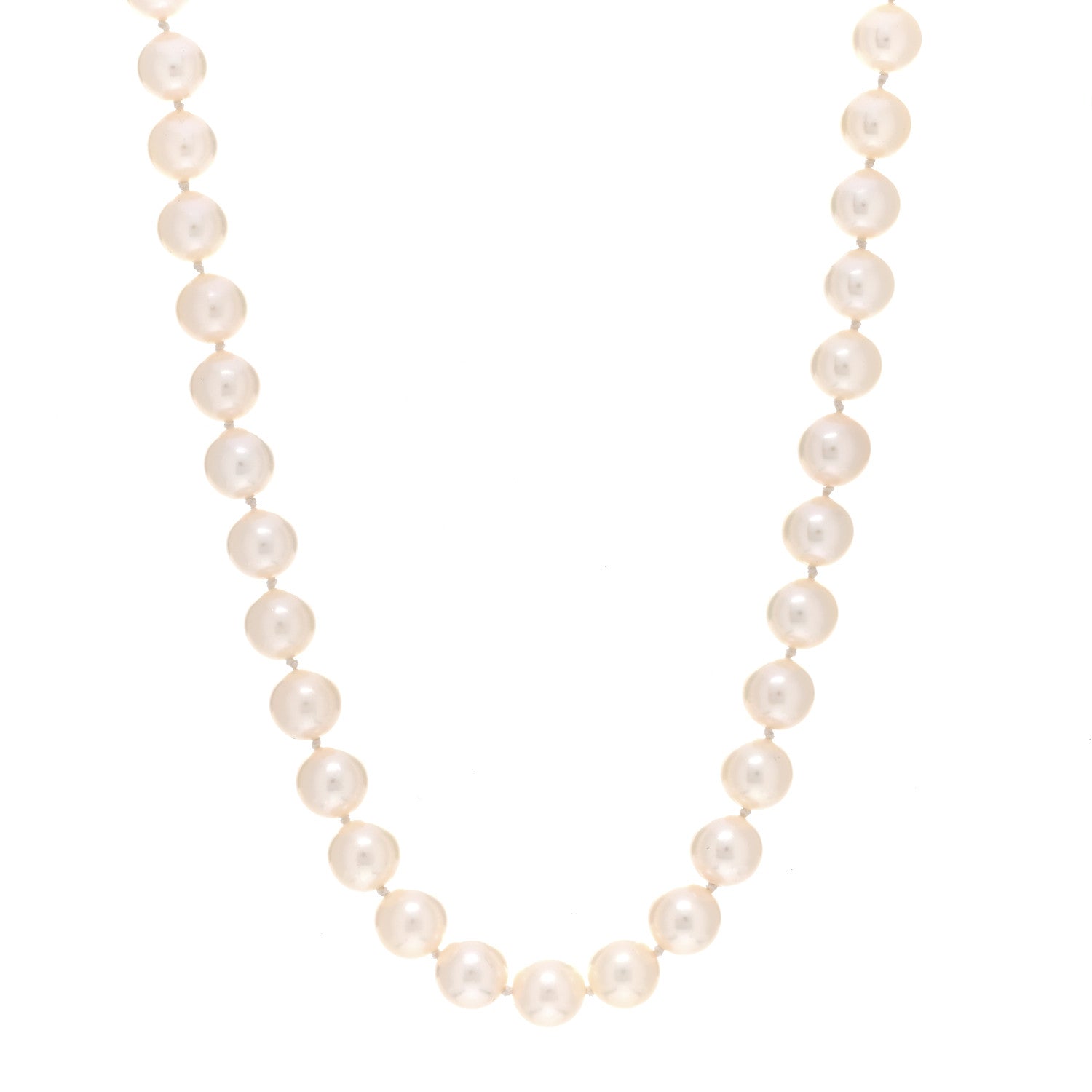 Mikimoto 18K Yellow Gold Akoya Pearl 8-8.5mm Strand Necklace 18" 1 of 4