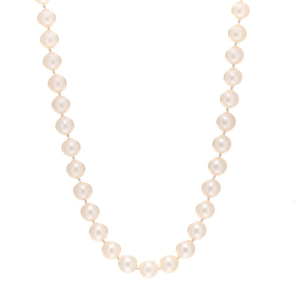 Mikimoto 18K Yellow Gold Akoya Pearl 8-8.5mm Strand Necklace 18" 1 of 4