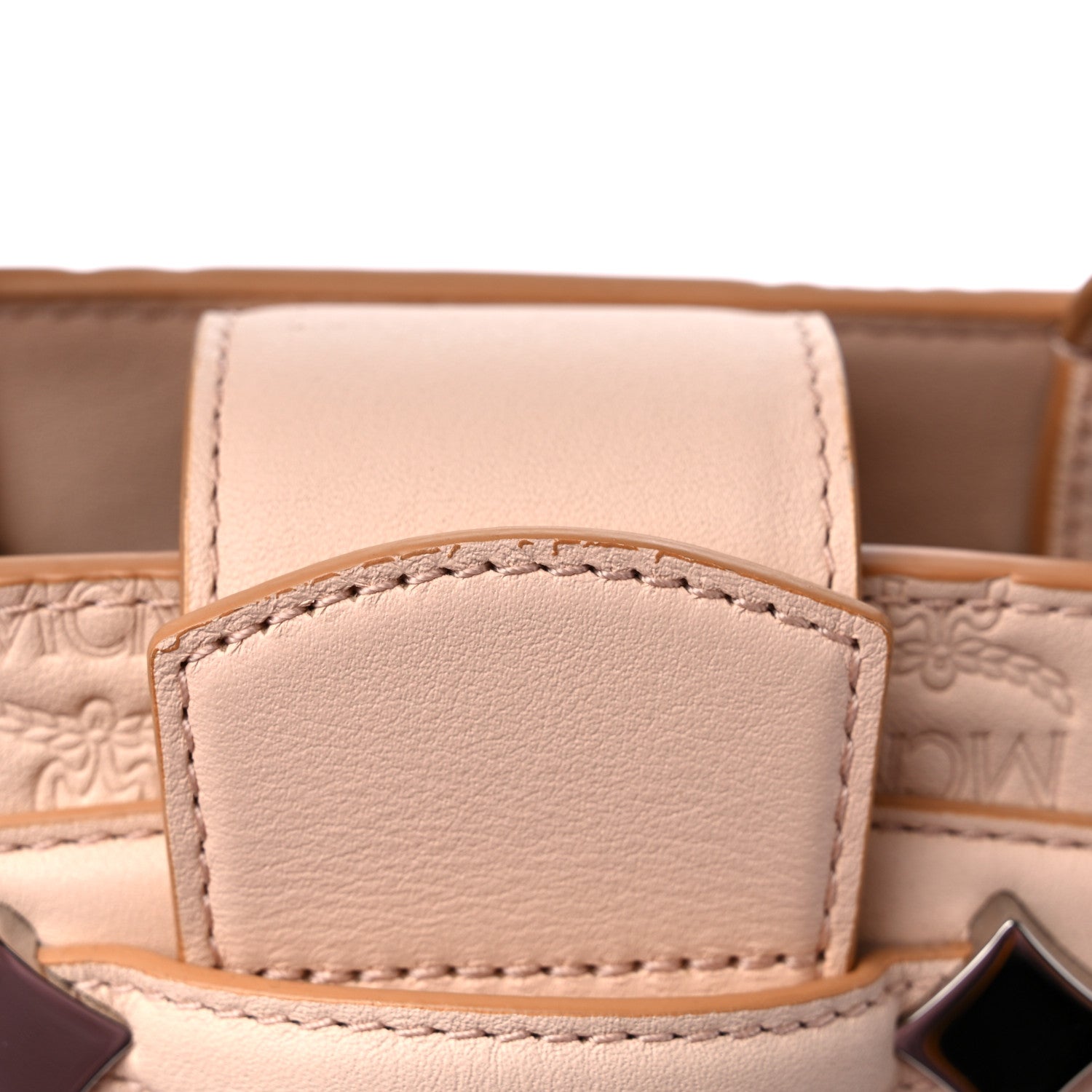 MCM Calfskin Ottomar Monogram Medium Essential Tote Bisque 12 of 12