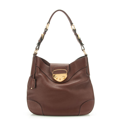 Prada Vitello Daino Pushlock Hobo Bruciato 1 of 7