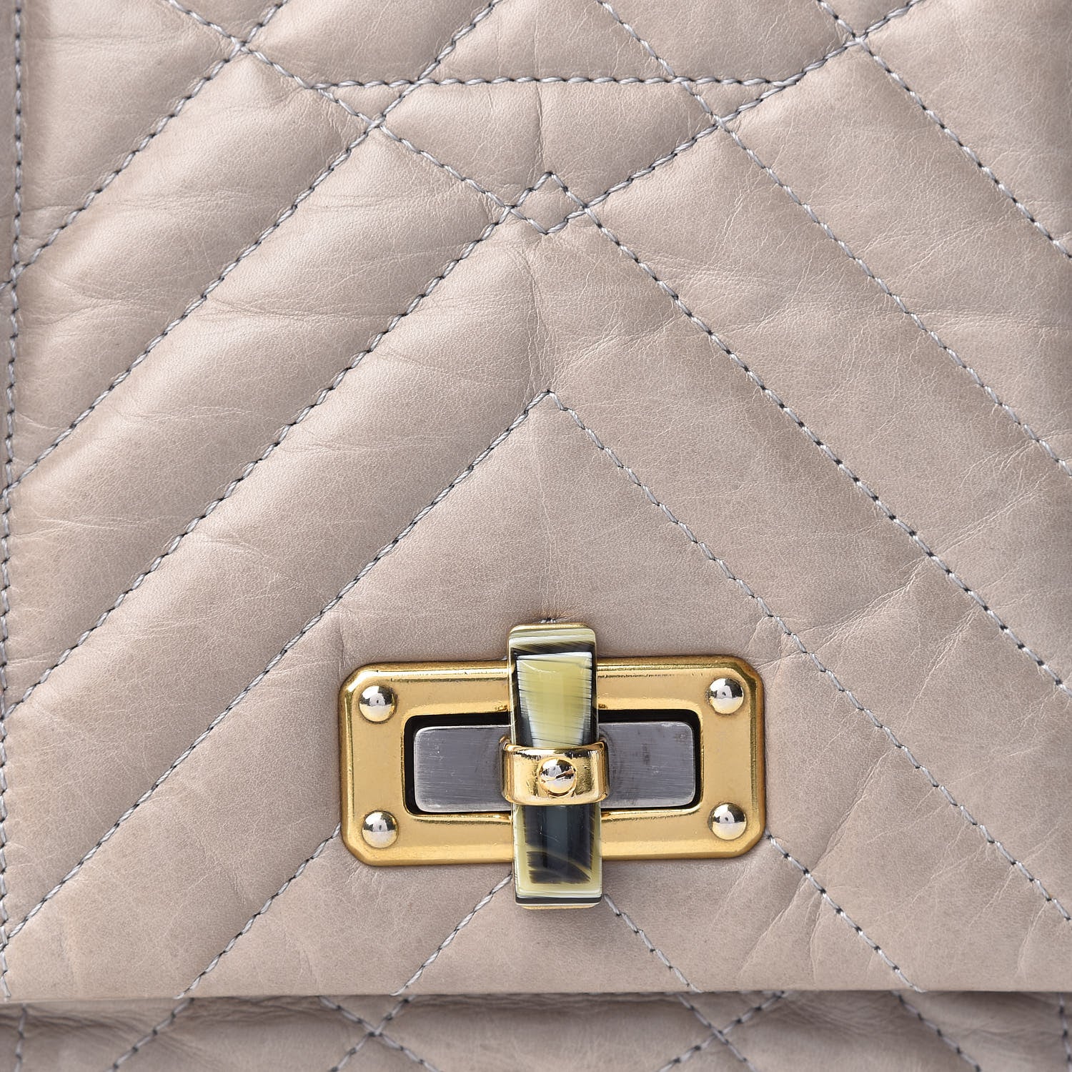 Lanvin Calfskin Quilted Large Happy Shoulder Bag Grey 12 of 12