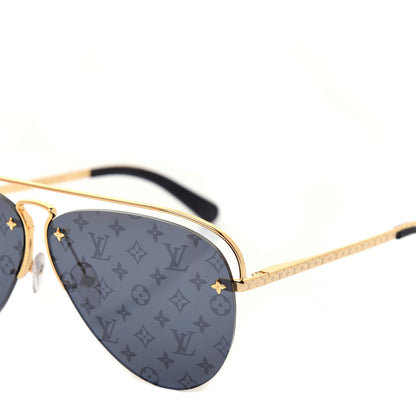 Louis Vuitton Metal Monogram Grease Sunglasses Z1172W Gold 7 of 8