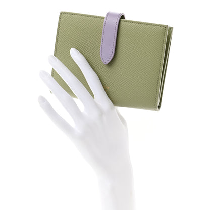 Celine Grained Calfskin Medium Multifunction Strap Wallet Sage Lilas 2 of 10